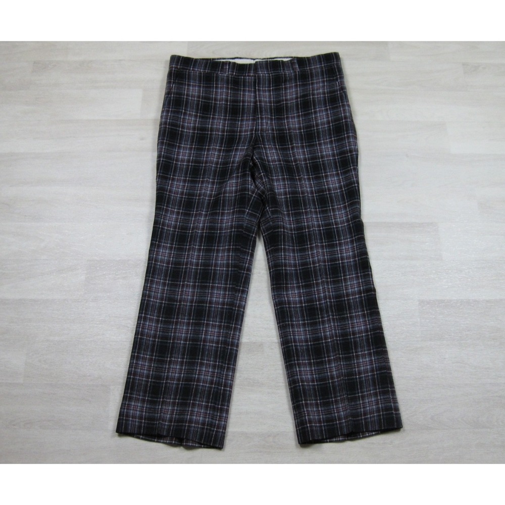 Vintage 70s Pendleton Country Traditionals Wool Trousers 36x28 Plaid Flare Pants